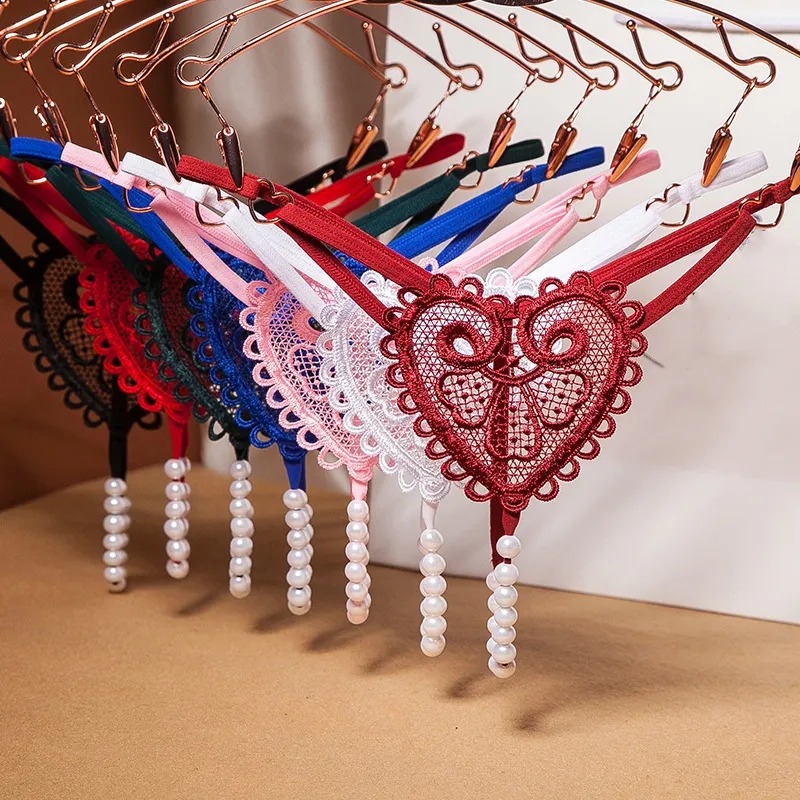 TANGA CORAZON HILO PERLAS