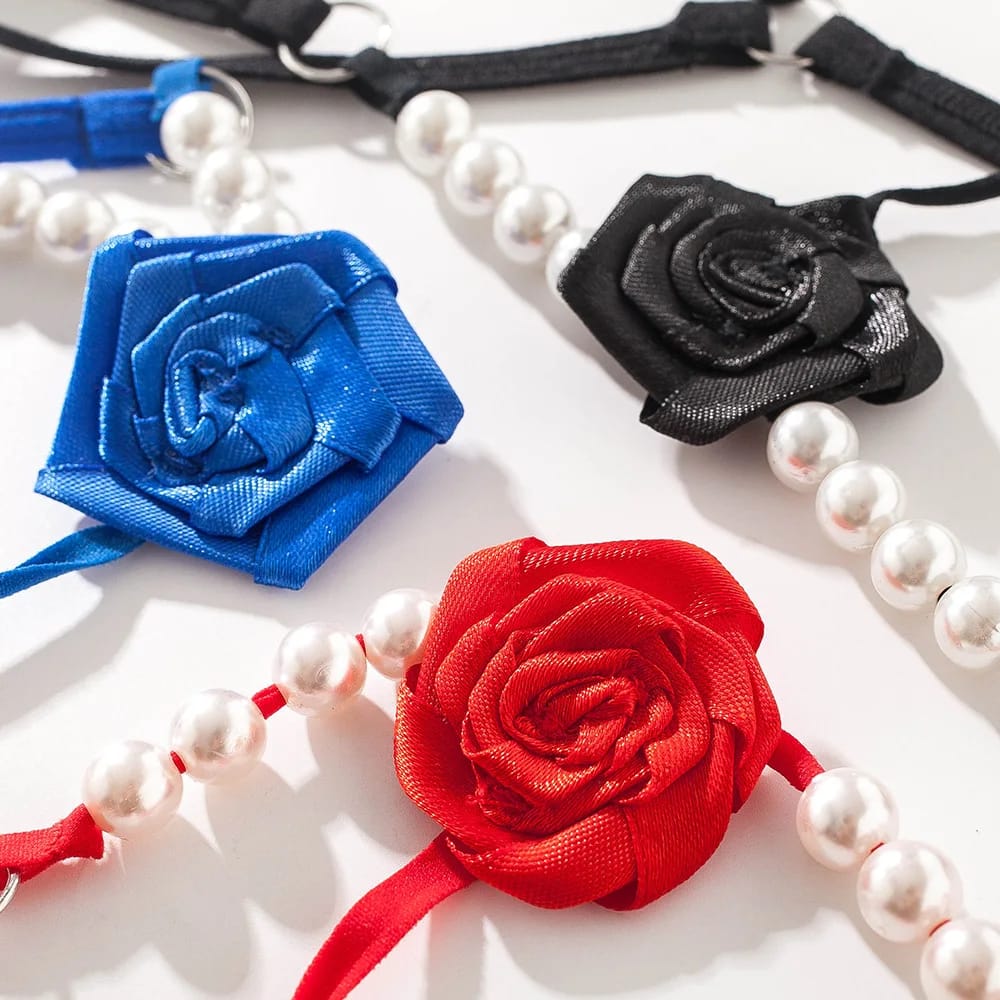 Microtanga Sensual Erotica Elegante Flor Y Perlas