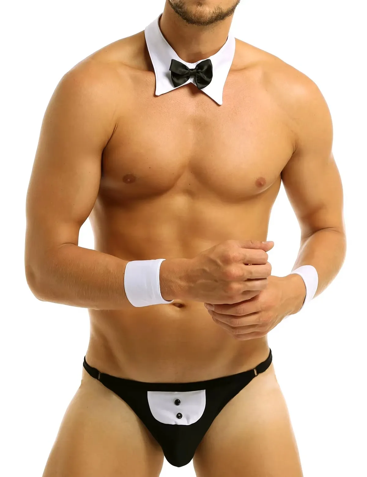 Lencería Sexy Para Hombre Cosplay Camarero Tanga Estilo Xxx