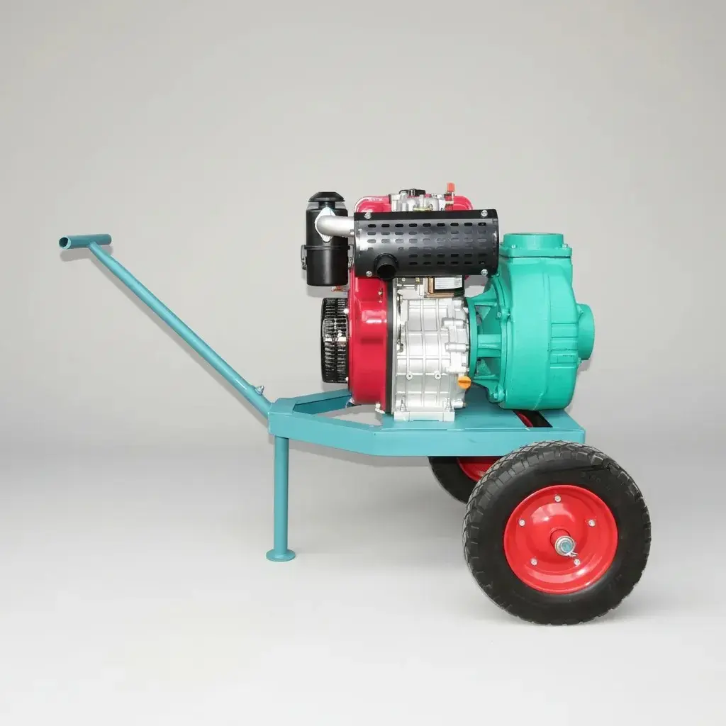 Motobomba autocebante diesel hierro con carrito (3x3)