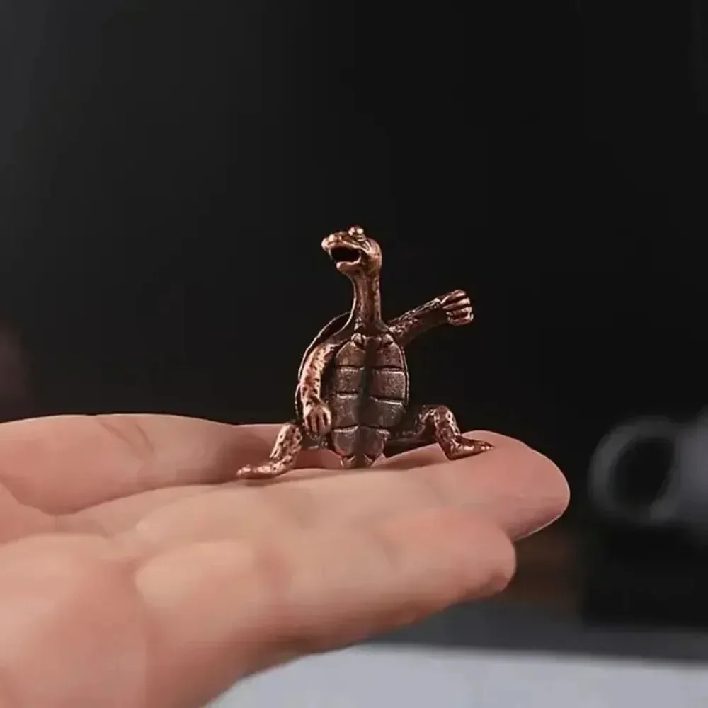 Mini Incensario Tortuga Parada Decorativa Porta Incienso Zen