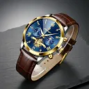 Reloj Cuero Hombre Elegante Cronógrafo Militar De Lujo